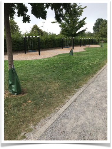 Schaukeln auf einem Spielplatz